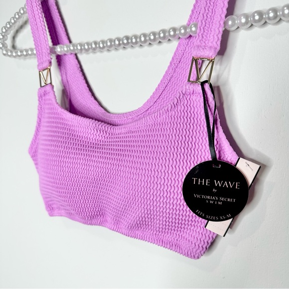 VS Pink Berry Gelato Ribbed Bikini Top - Picture 3 of 9